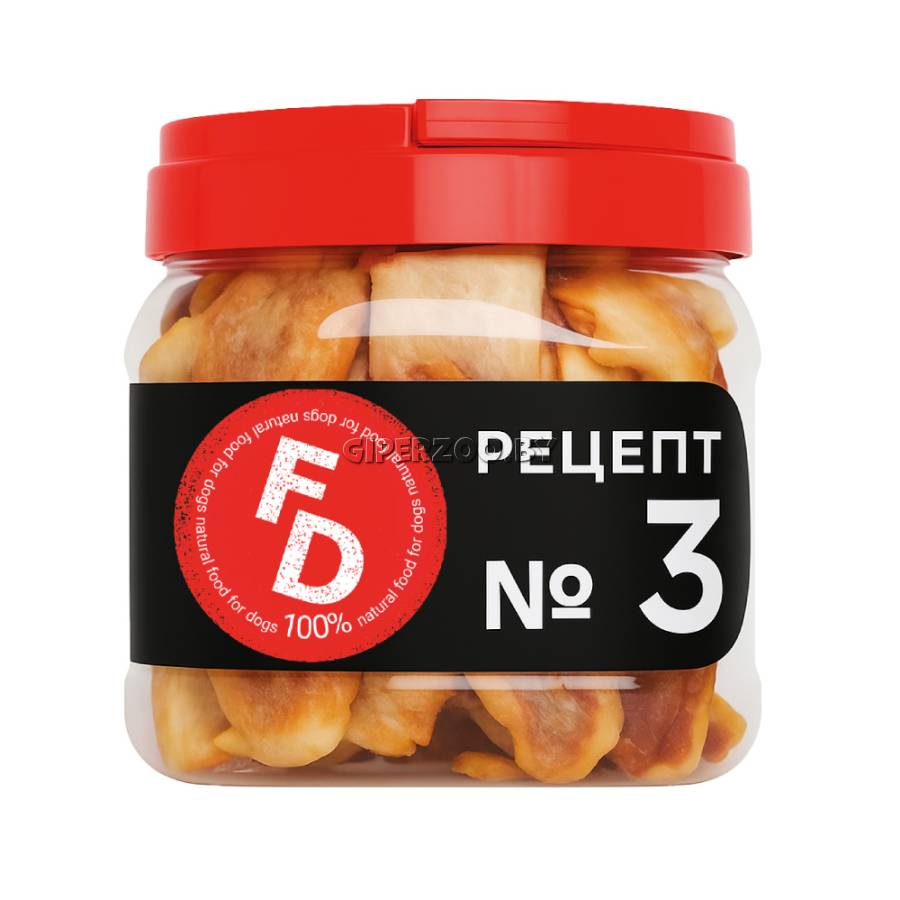 Лакомство для собак For Dogs Рецепт №3 - Заячьи ушки с филе ягненка, 500 гр Лакомство для собак For Dogs Рецепт №3 - Заячьи ушки с филе ягненка, 500 гр