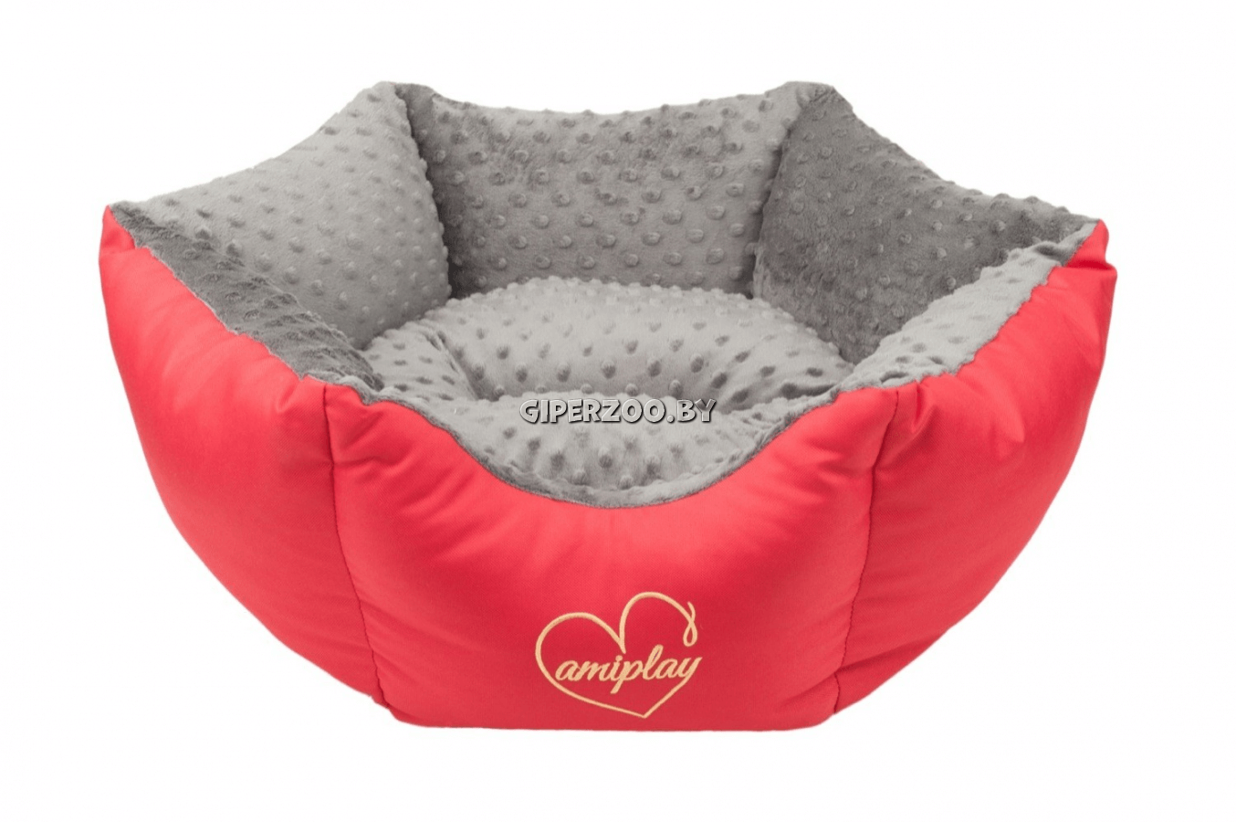 Лежак-корона Amiplay Babydoll красный, L Лежак-корона Amiplay Babydoll красный, L