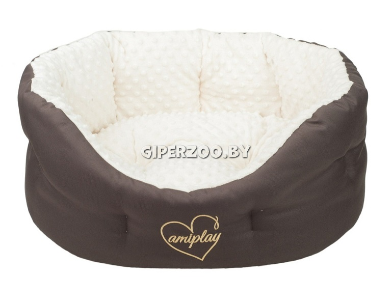 Лежак-колизей Amiplay Babydoll кремовый, М Лежак-колизей Amiplay Babydoll кремовый, М