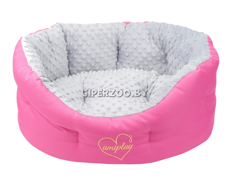 Лежак-колизей Amiplay Babydoll светло-серый, М Лежак-колизей Amiplay Babydoll светло-серый, М