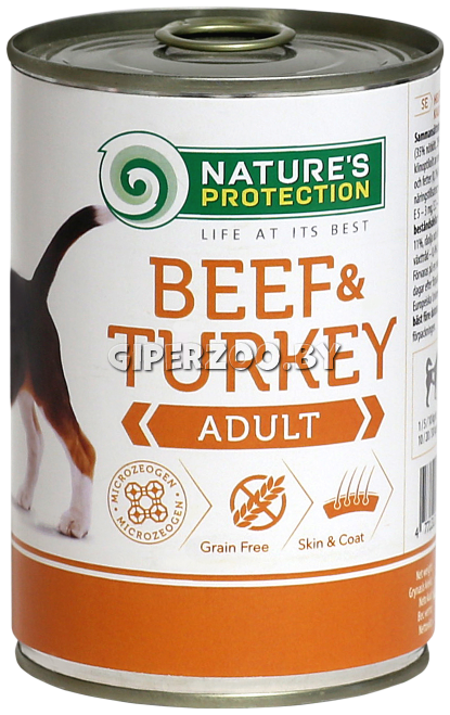 Nature's Protection Adult c говядиной и индейкой, 400 гр Nature's Protection Adult c говядиной и индейкой, 400 гр