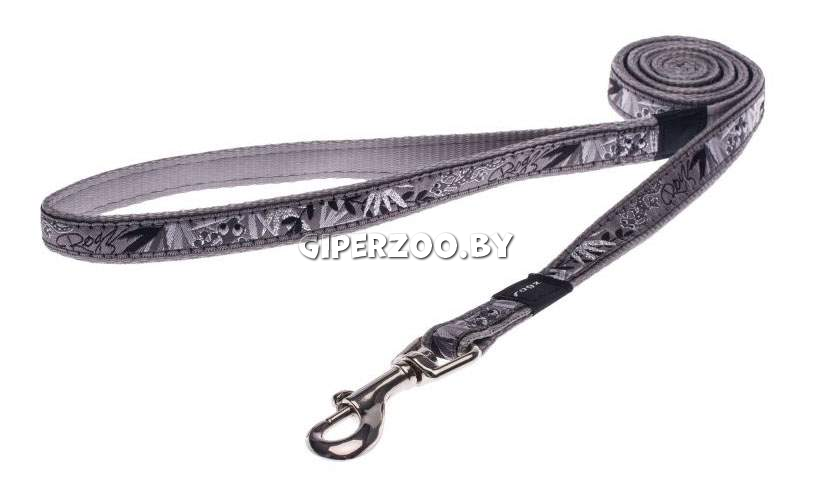 Поводок Rogz Fancy dress серый M, 1,4 м Поводок Rogz Fancy dress серый M, 1,4 м