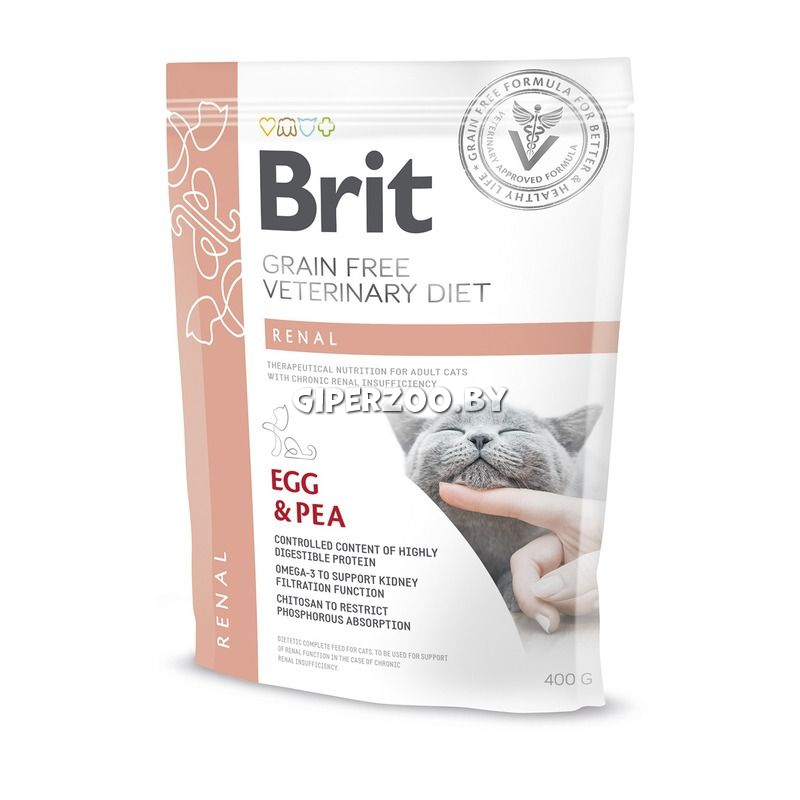 Brit VD Grain free Renal Cat (Яйцо и горох), 400 гр Brit VD Grain free Renal Cat (Яйцо и горох), 400 гр