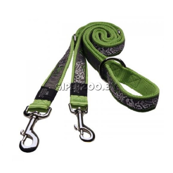 Поводок-перестежка Rogz Fancy dress лайм L,160 см Поводок-перестежка Rogz Fancy dress лайм L,160 см