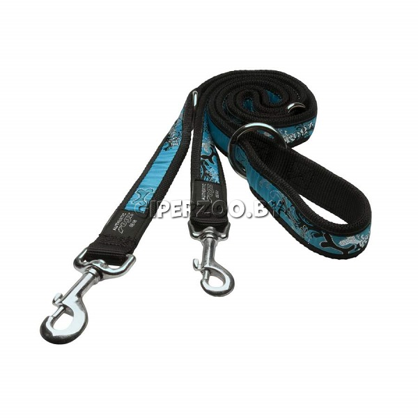 Поводок-перестежка Rogz Fancy dress голубой L, 160 см Поводок-перестежка Rogz Fancy dress голубой L, 160 см