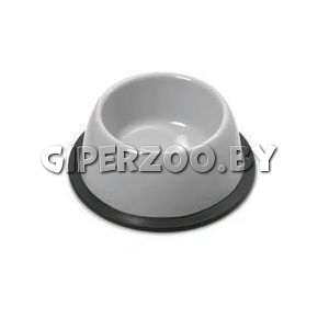 Миска круглая Georplast для домашнего питомца Silver 26 x 6 h   with anti-slide Миска круглая Georplast для домашнего питомца Silver 26 x 6 h   with anti-slide