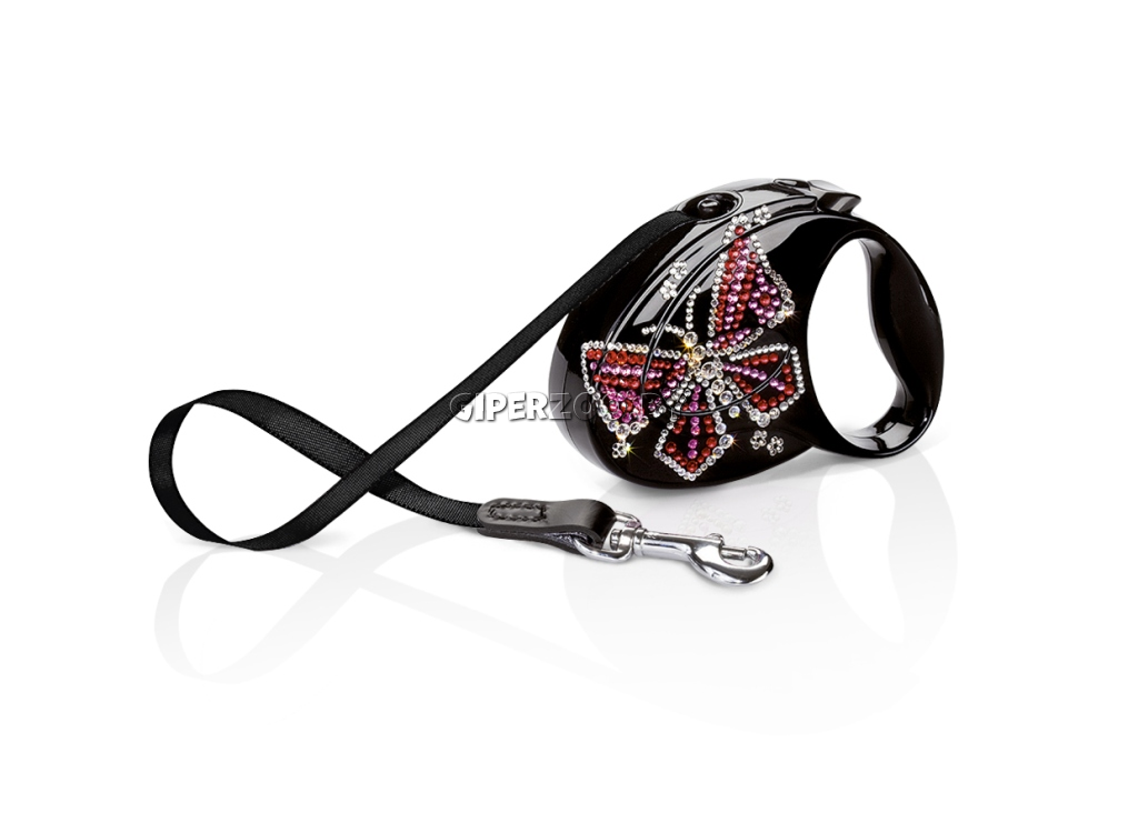 Рулетка Flexi Glam Бабочка черная S, лента 3 м Рулетка Flexi Glam Бабочка черная S, лента 3 м