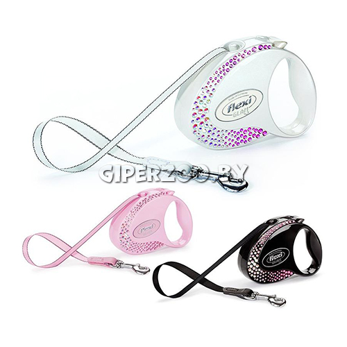 Рулетка Flexi Glam Композиция белая S, лента 3 м Рулетка Flexi Glam Композиция белая S, лента 3 м