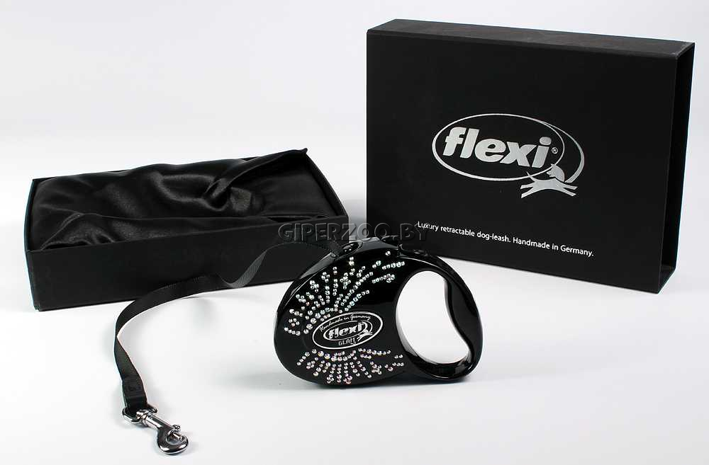 Рулетка Flexi Glam Крылья черная S, лента 3 м Рулетка Flexi Glam Крылья черная S, лента 3 м