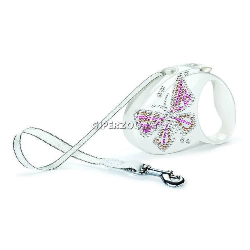 Рулетка Flexi Glam Крылья перламутровая S, лента 3 м Рулетка Flexi Glam Крылья перламутровая S, лента 3 м