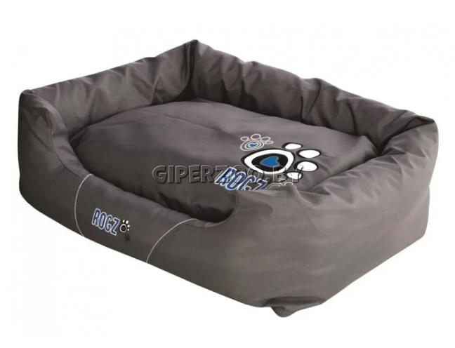 Rogz Spice Pod Turg Paw Лежак с бортиками серый, L Rogz Spice Pod Turg Paw Лежак с бортиками серый, L