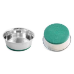 Миска Triol металлическая на резинке утяжеленная GREEN, 0,35л