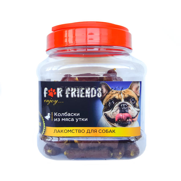 Лакомство для собак For Friends Колбаски из мяса утки, 500 гр Лакомство для собак For Friends Колбаски из мяса утки, 500 гр