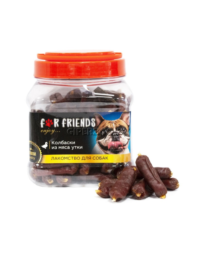 Лакомство для собак For Friends Колбаски из мяса утки, 500 гр Лакомство для собак For Friends Колбаски из мяса утки, 500 гр