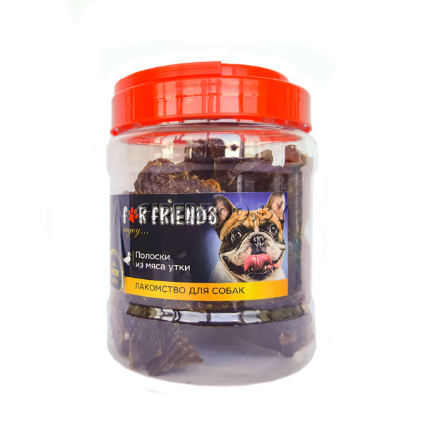 Лакомство для собак For Friends Полоски из мяса утки, 500 гр Лакомство для собак For Friends Полоски из мяса утки, 500 гр