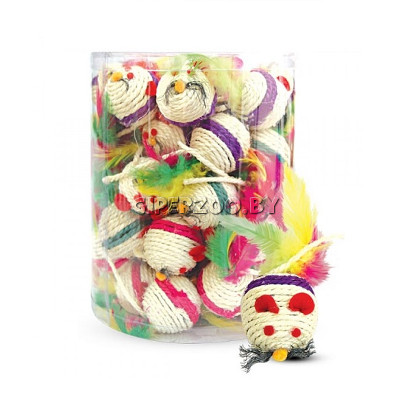 Игрушка для кошек TRIOL Шарик-мышь NT515, d 4,5 см Игрушка для кошек TRIOL Шарик-мышь NT515, d 4,5 см