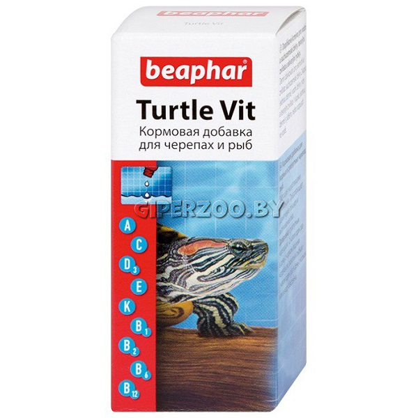 Витамины для рептилий и рыб BEAPHAR Turtle Vit, 20 мл Витамины для рептилий и рыб BEAPHAR Turtle Vit, 20 мл