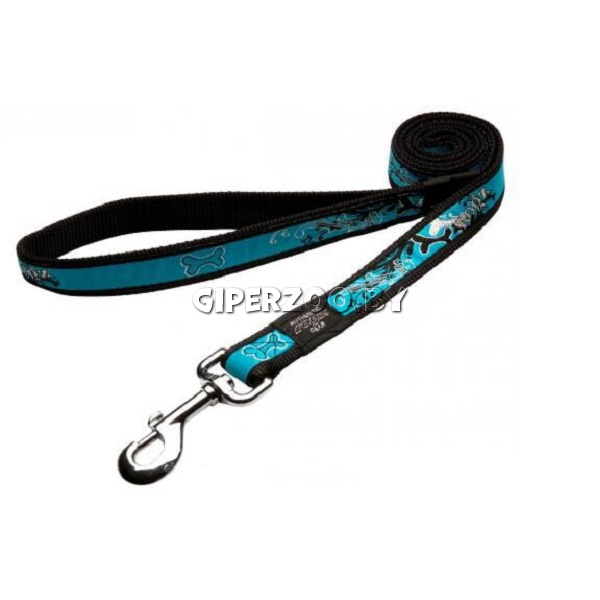 Поводок Rogz Fancy dress голубой XL, 1,8 м Поводок Rogz Fancy dress голубой XL, 1,8 м