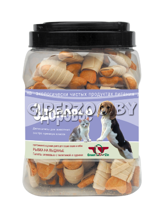 Лакомство для собак GreenQZin ЗДОРОВЬЕ (Галеты с телятиной и сурими) Лакомство для собак GreenQZin ЗДОРОВЬЕ (Галеты с телятиной и сурими)