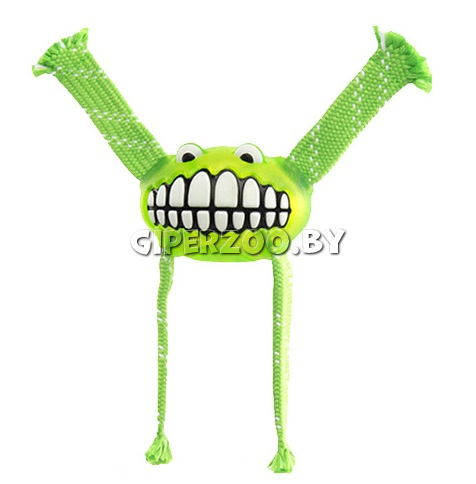 Rogz Grinz Flossy игрушка для собак с пищалкой (салатовая), L Rogz Grinz Flossy игрушка для собак с пищалкой (салатовая), L
