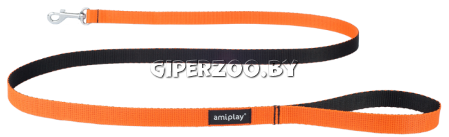 Поводок Amiplay Fusion  оранжевый L, 1,5 м Поводок Amiplay Fusion  оранжевый L, 1,5 м
