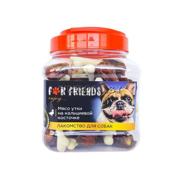 Лакомство для собак For Friends Мясо утки на кальциевой косточке, 500 гр Лакомство для собак For Friends Мясо утки на кальциевой косточке, 500 гр