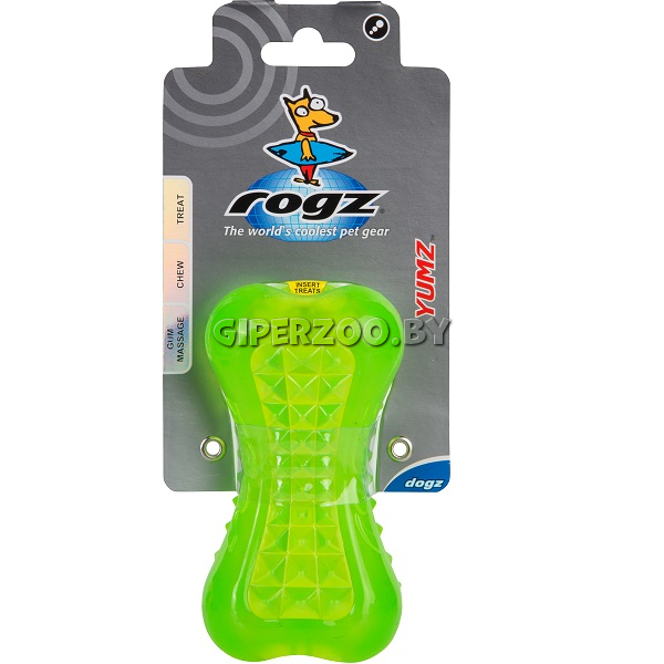 Игрушка для собак Rogz Yumz Treat Medium кость резиновая, 11,5 см Игрушка для собак Rogz Yumz Treat Medium кость резиновая, 11,5 см