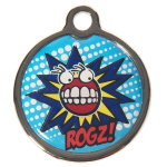 Кулон-адресник RogZ ID Tag  Comic Turquose, 3,1см
