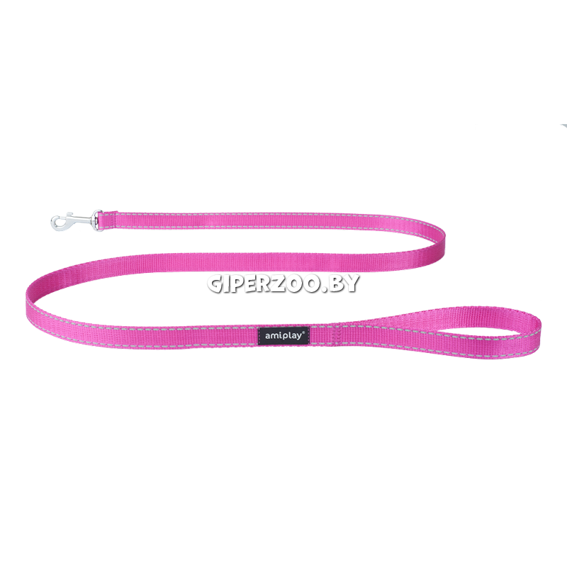Поводок Аmiplay Reflective L Розовый, 1,5 м Поводок Аmiplay Reflective L Розовый, 1,5 м