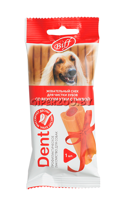 Лакомство для собак TitBit DENT со вкусом утки и тыквы, 1 шт Лакомство для собак TitBit DENT со вкусом утки и тыквы, 1 шт