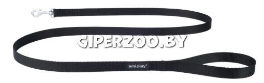 Поводок Amiplay Basic черный M, 1,5 м Поводок Amiplay Basic черный M, 1,5 м