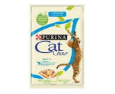 Purina Cat Chow Adult 1+ лосось, зеленый горошек (желе), 85 гр