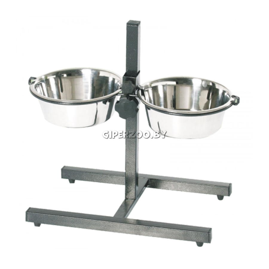 Стойка регулируемая For Friends с металлическими мисками 1,8л Стойка регулируемая For Friends с металлическими мисками 1,8л