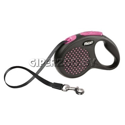 Рулетка Flexi Design розовая M, лента 5 м Рулетка Flexi Design розовая M, лента 5 м