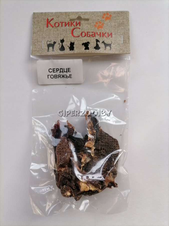 Лакомство для собак Сердце говяжье, 40 гр Лакомство для собак Сердце говяжье, 40 гр