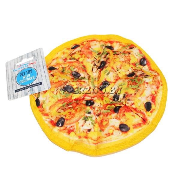 Игрушка Пицца, с пищалкой в каждом кусочке пиццы    , 22 см Игрушка Пицца, с пищалкой в каждом кусочке пиццы    , 22 см
