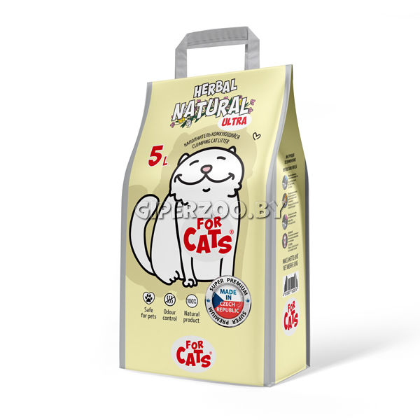 FOR CATS Natural без запаха, 5 л FOR CATS Natural без запаха, 5 л