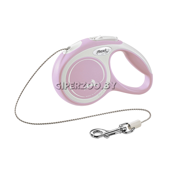 Рулетка Flexi New Comfort пудрово-розовая XS, трос 3 м Рулетка Flexi New Comfort пудрово-розовая XS, трос 3 м