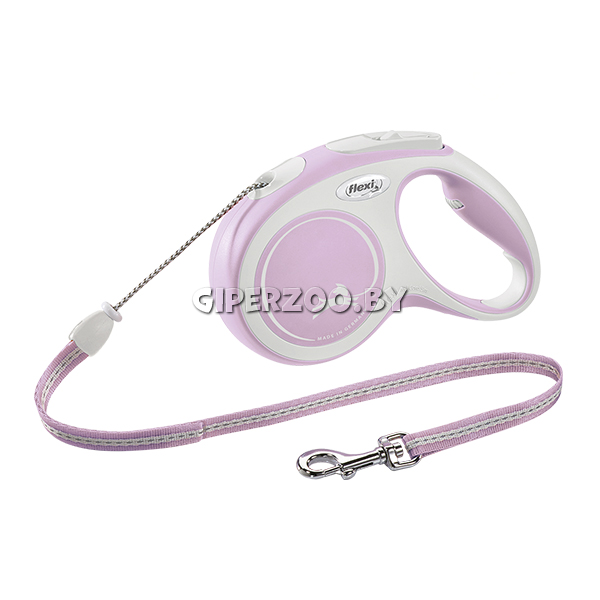 Рулетка Flexi New Comfort пудрово-розовая S, трос 5 м Рулетка Flexi New Comfort пудрово-розовая S, трос 5 м