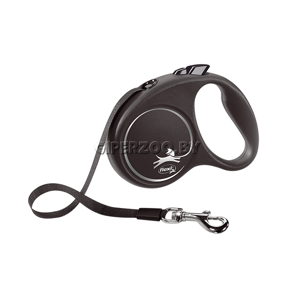 Рулетка Flexi Black Design c серыми элементами S, лента 5 м. Рулетка Flexi Black Design c серыми элементами S, лента 5 м.