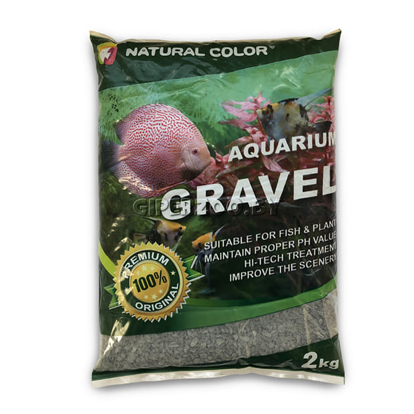 Гравий Natural color натуральный черный, 2-4 мм, 2 кг Гравий Natural color натуральный черный, 2-4 мм, 2 кг