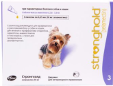 Zoetis Стронгхолд 12% для собак весом 2,6 - 5,0 кг (1 пипетка - 0,25 мл/30 мг)