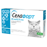 Селафорт для кошек 2,6-7,5 кг, пипетка 0,75 мл 45 мг