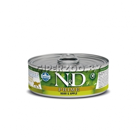 N&D Prime Cat Boar & Apple (кабан и яблоко), 80 гр N&D Prime Cat Boar & Apple (кабан и яблоко), 80 гр