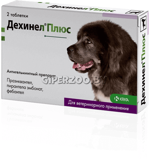 Дехинел плюс Антигельминтик для крупных собак, 60 таб Дехинел плюс Антигельминтик для крупных собак, 60 таб
