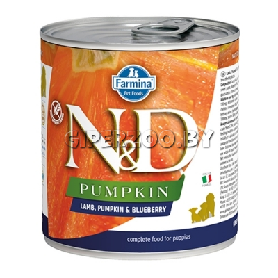 N&D Starter Lamb, Pumpkin & Blueberry (ягненок, тыква, черника), 285 гр N&D Starter Lamb, Pumpkin & Blueberry (ягненок, тыква, черника), 285 гр