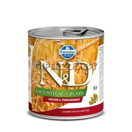N&D Ancestral Grain Dog Chicken & Pomegranate (курица и гранат), 285 гр N&D Ancestral Grain Dog Chicken & Pomegranate (курица и гранат), 285 гр