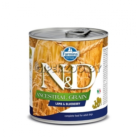 N&D Ancestral Grain Dog Lamb & Blueberry (ягненок и черника), 285 гр N&D Ancestral Grain Dog Lamb & Blueberry (ягненок и черника), 285 гр