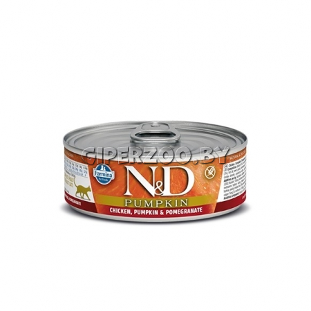 N&D Grain Free Pumpkin Cat Chicken & Pomegranate (тыква, курица, гранат), 80 гр N&D Grain Free Pumpkin Cat Chicken & Pomegranate (тыква, курица, гранат), 80 гр