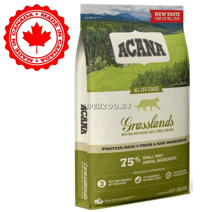 Acana Grasslands Cat (птица), 4,5 кг Acana Grasslands Cat (птица), 4,5 кг